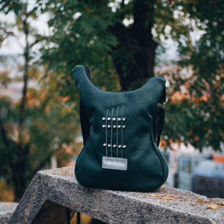 green guitar bag